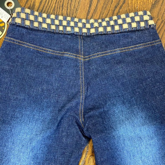 NOS Vintage Y2K 00s YoYo Low Rise Flared Bell Bare back Bottom Stretch Jeans 5/S - Picture 10 of 11